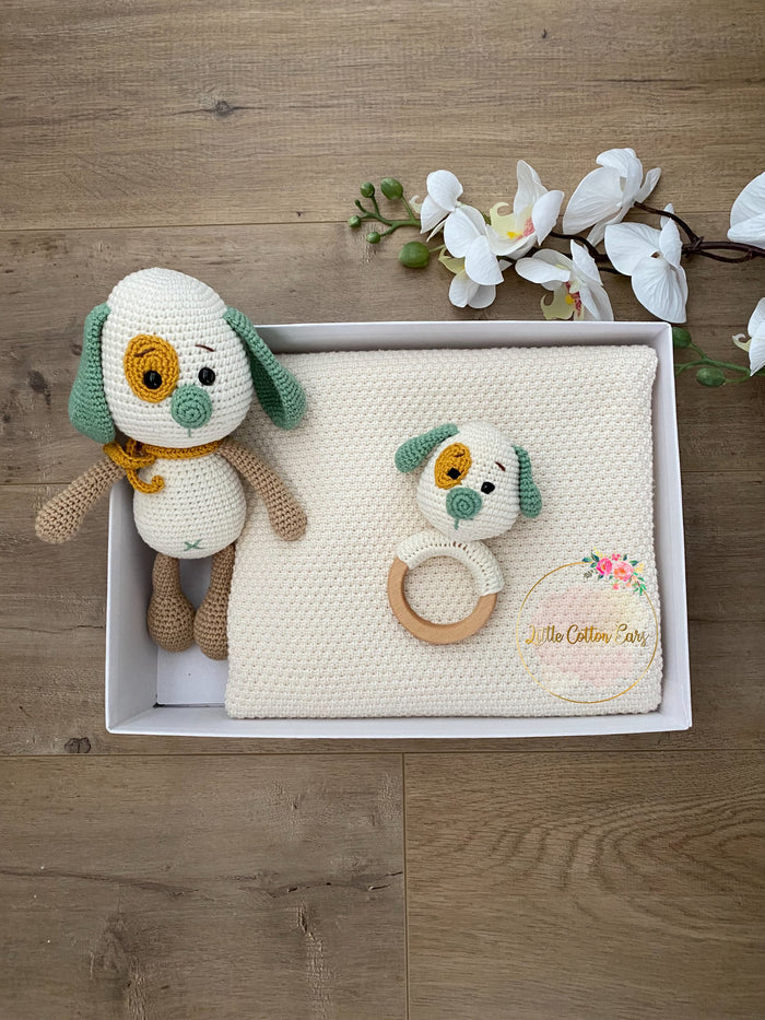 Organic Teething Ring Rattle| Puppy