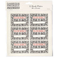 Pack of 12 Bookplates -  Arabesque Border