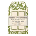 Pack of Eight Seed Envelopes - Small Ivy Stripe Sage Green