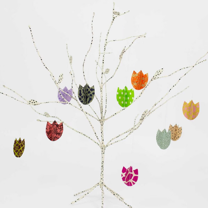 Paper Tulip Decorations - Winter's Moon