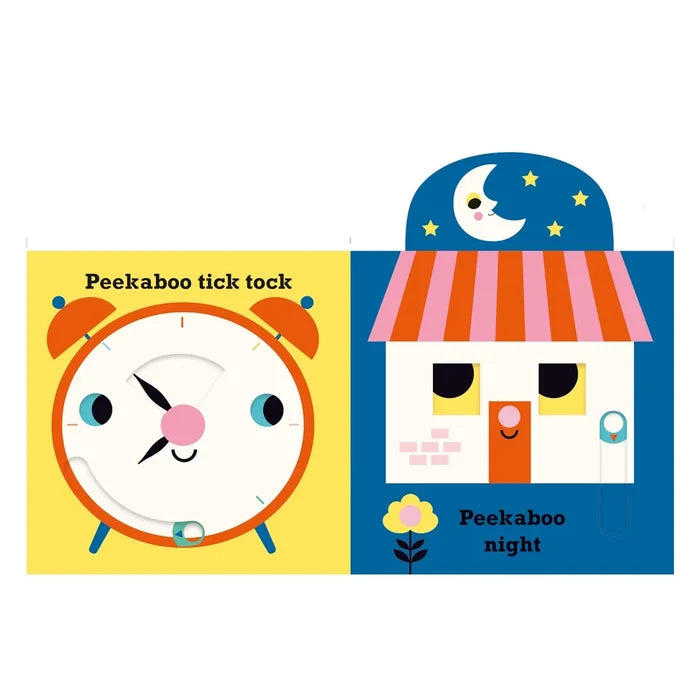 bookspeed - peakaboo moon kids slider book open page - winter's moon