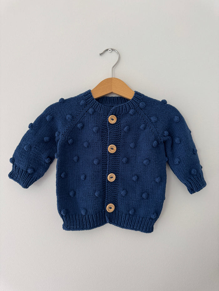 PomPom Cardigan | Navy