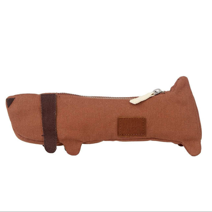 donna wilson - sausage dog pencil case - winter's moon