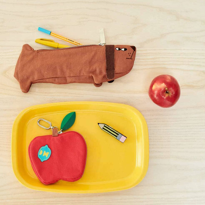 donna wilson - sausage dog pencil case - winter's moon