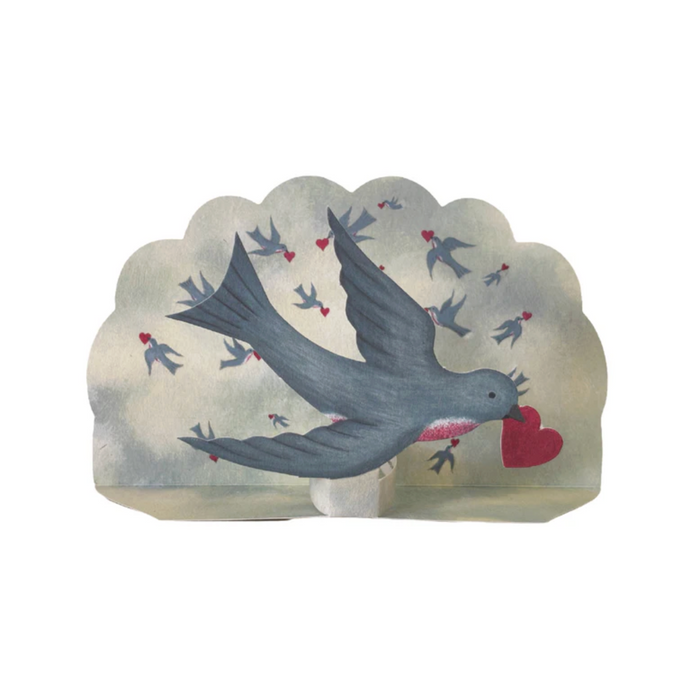 elizabeth harbour designs - sending love diorama pop-up card on white background - winter's moon
