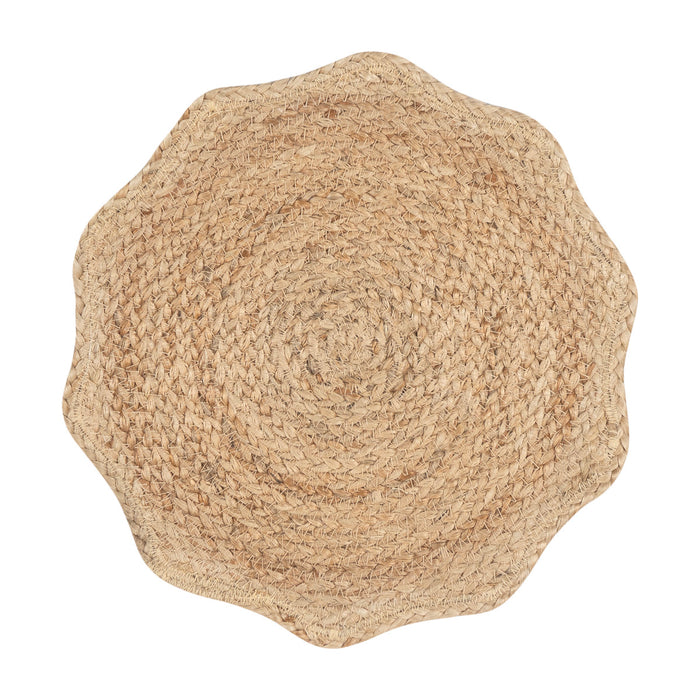 Organic Jute Placemats & Coasters - Natural Tulip - Winter's Moon