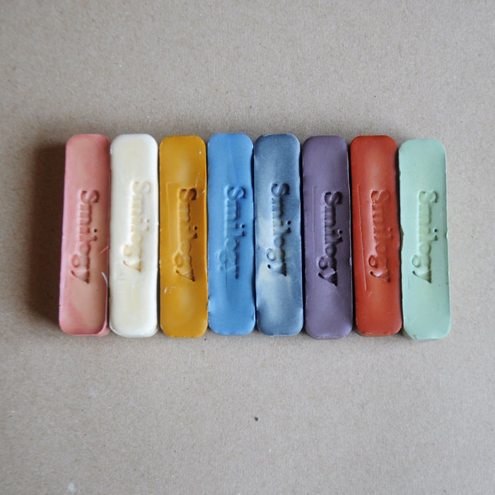 smilogy - set of 8 beeswax oil pastels - winter's moon