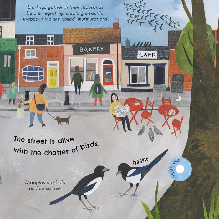bookspeed - inner spread of songs of the birds kids book - winter's moon