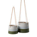 Striped Ceramic Hanging Pot