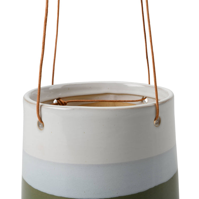 Striped Ceramic Hanging Pot