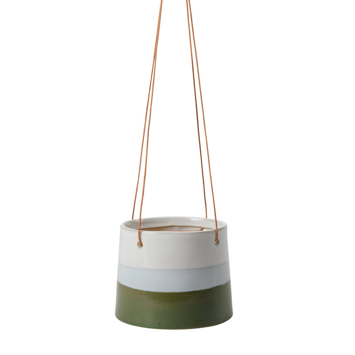 Striped Ceramic Hanging Pot