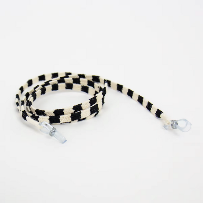 afro art - striped glasses strap - winter's moon