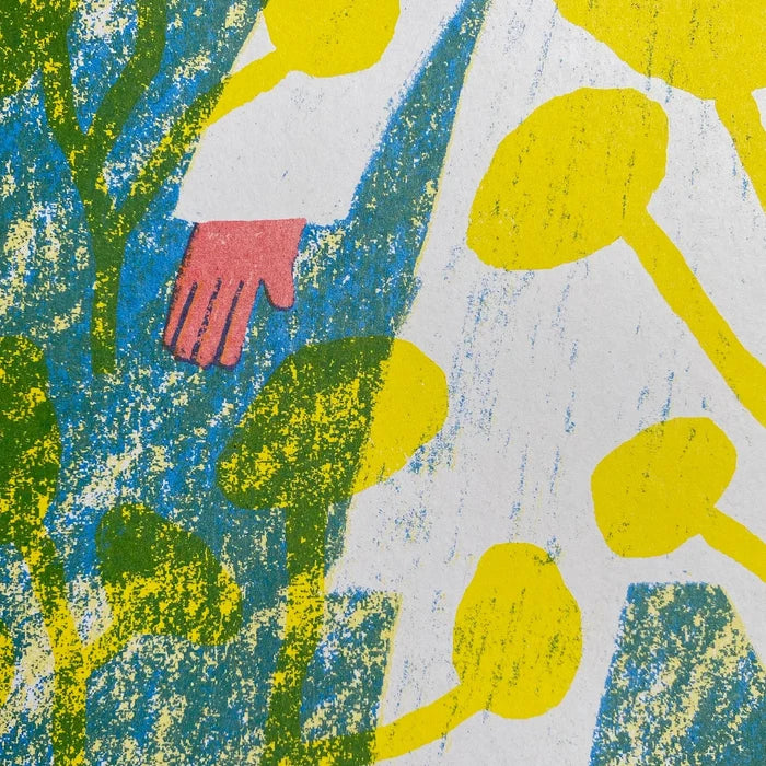 'Surround Yourself By Nature' A3 Risograph Print - Winter's Moon
