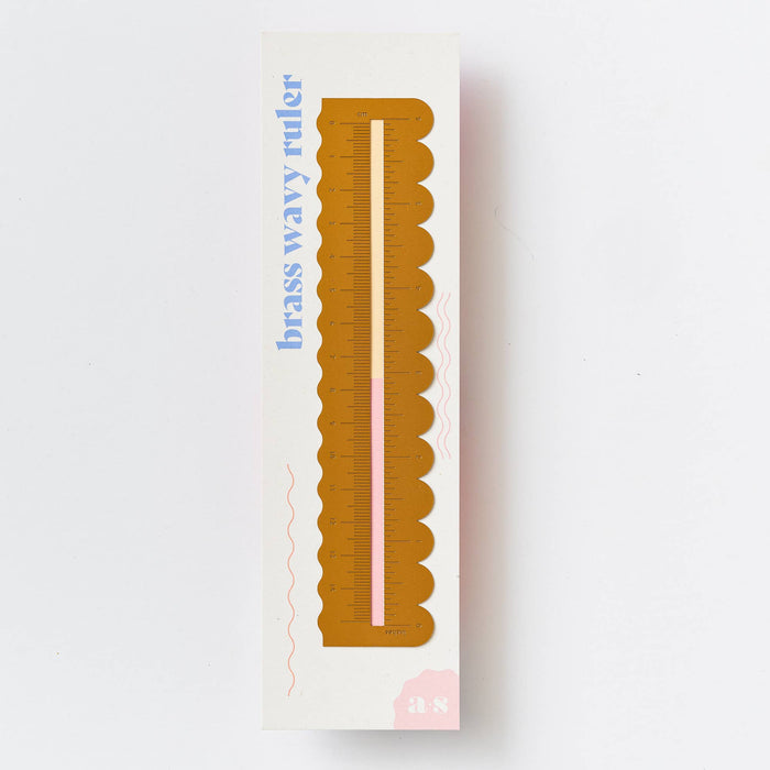 Wavy Brass Ruler
