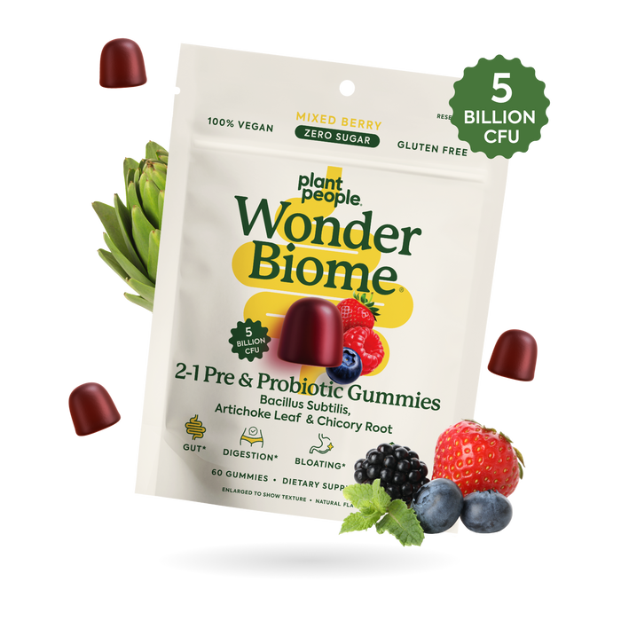 WonderBiome 2-1 Pre & Probiotic Gummies by Plant People