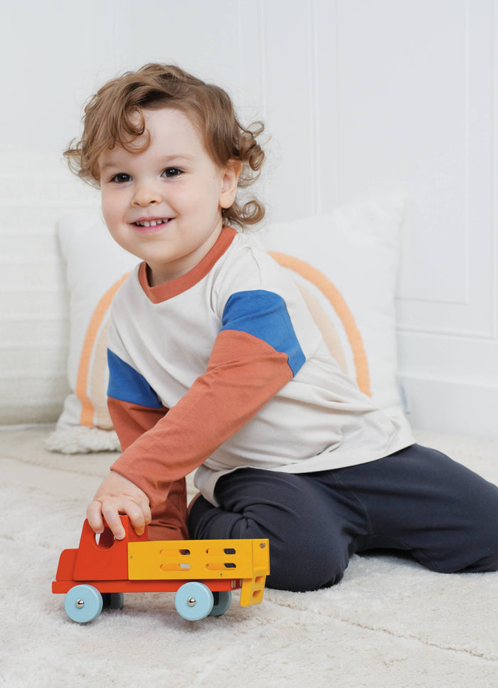 Wooden Mentari Toy Truck - Winter's Moon