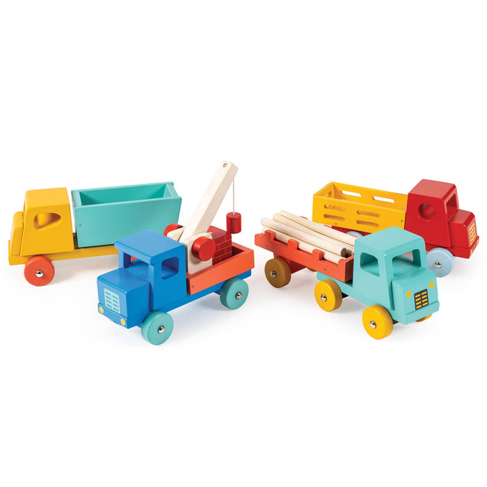 Wooden Mentari Toy Truck - Winter's Moon