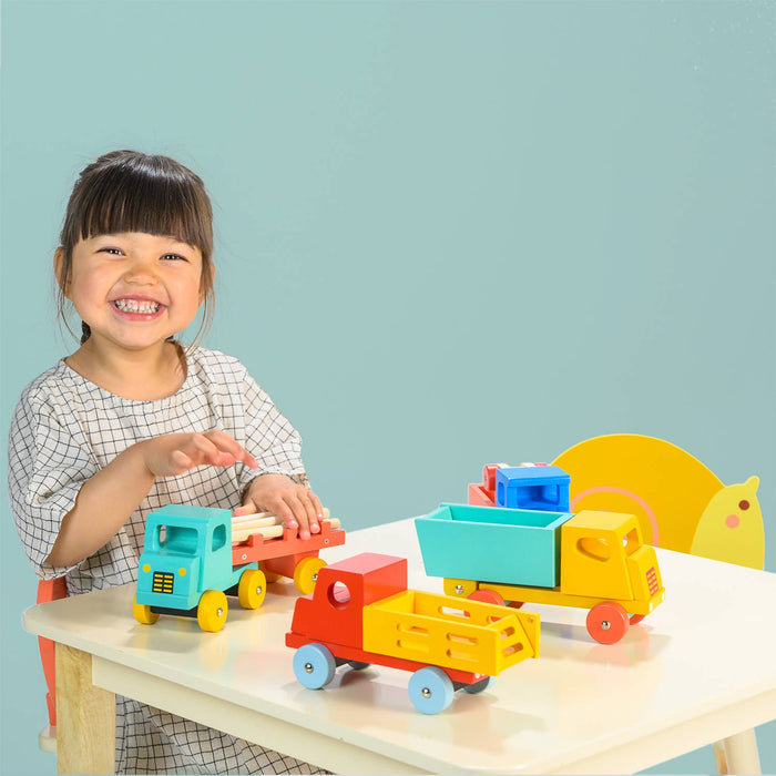 Wooden Mentari Toy Truck - Winter's Moon