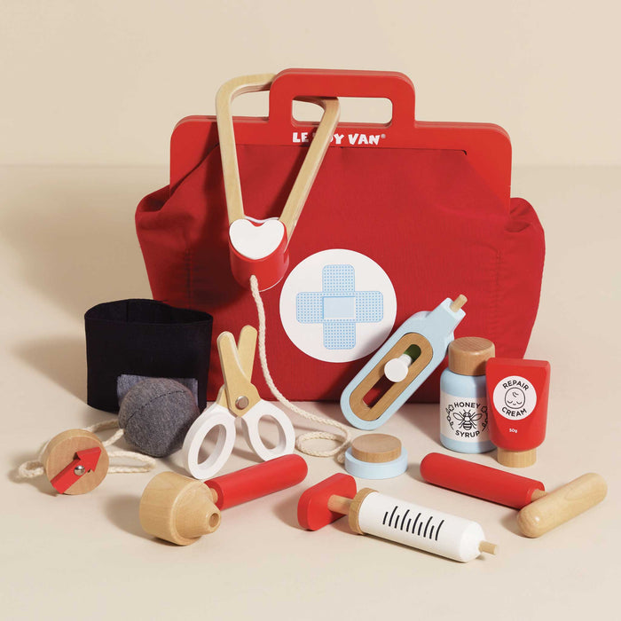 Wooden Toy Doctor's Play Kit
