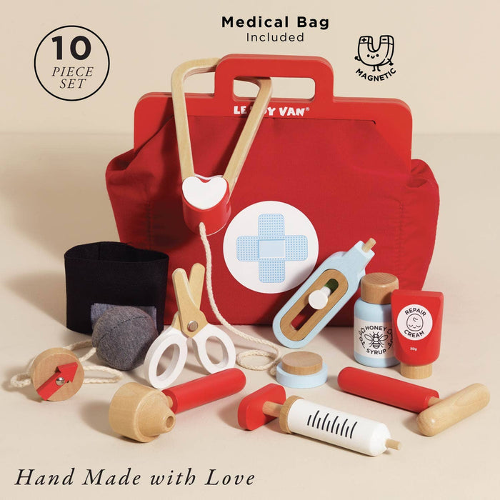 Wooden Toy Doctor's Play Kit