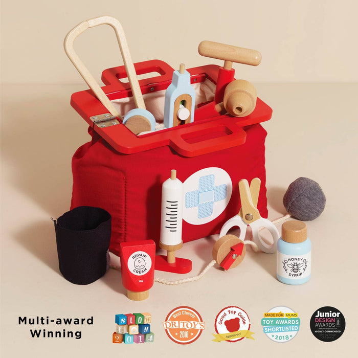 Wooden Toy Doctor's Play Kit