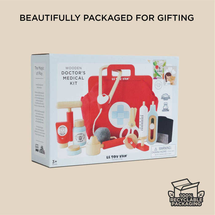 Wooden Toy Doctor's Play Kit
