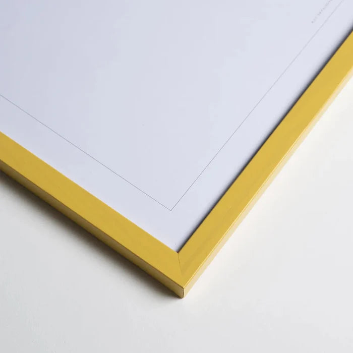 Yellow Wooden Picture Frame - A4 - Winter's Moon