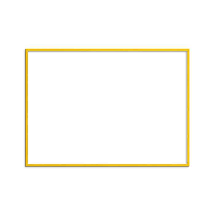 Yellow Wooden Picture Frame - A4 - Winter's Moon