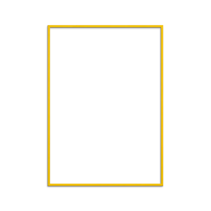 Yellow Wooden Picture Frame - A4 - Winter's Moon