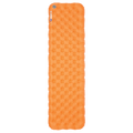 The Big Agnes Zoom UL Insulated is an orange ultralight rectangular sleeping pad with a honeycomb-textured surface, shown on a plain white background.